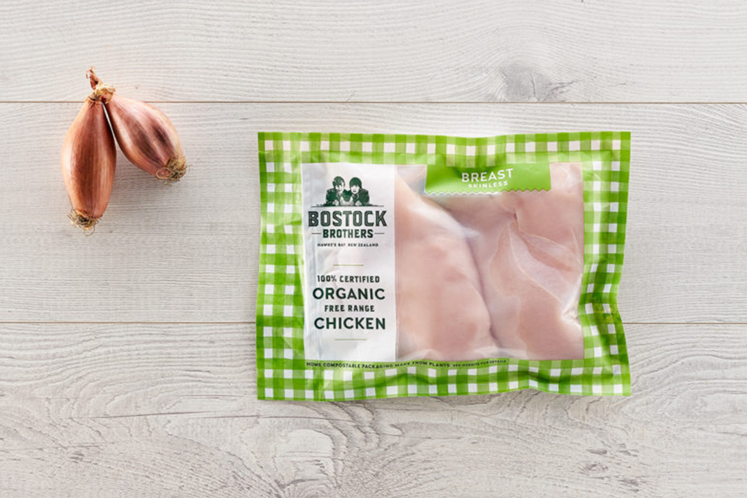 Bostock Brothers Organic Free Range Boneless Chicken Breasts 500g
