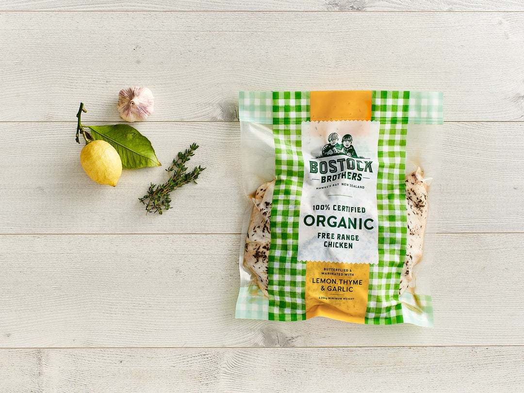 Bostock Brothers Organic Free Range Lemon, Thyme and Garlic Butterfly