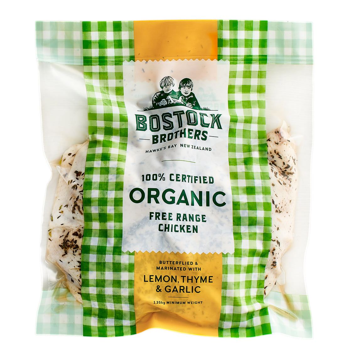 Bostock Brothers Organic Free Range Lemon, Thyme and Garlic Butterfly
