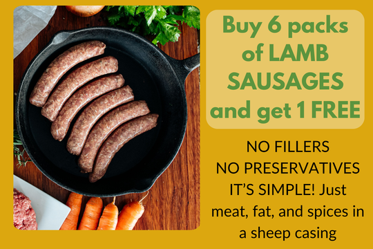 Organic Lamb Buy 6 Packs of 6x Sausages & Get 1 FREE!