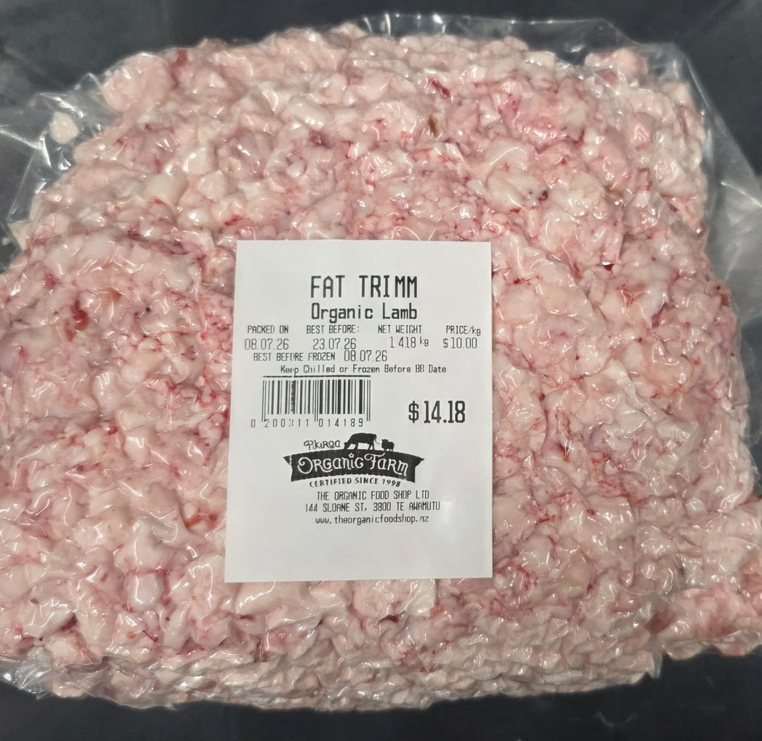 Organic Lamb fat trimmings